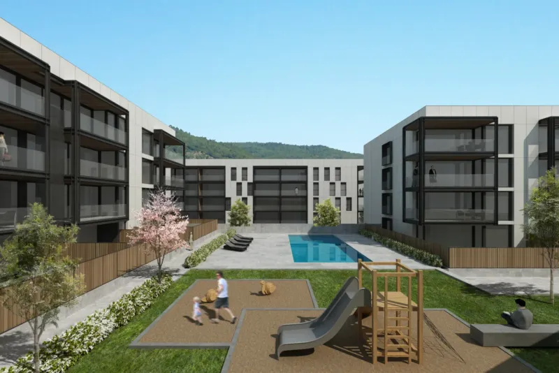 Promoción de Edificaciones Moreno en el Pou del Glaç, Olot