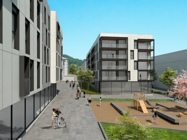 Promoción de Edificaciones Moreno en el Pou del Glaç, Olot